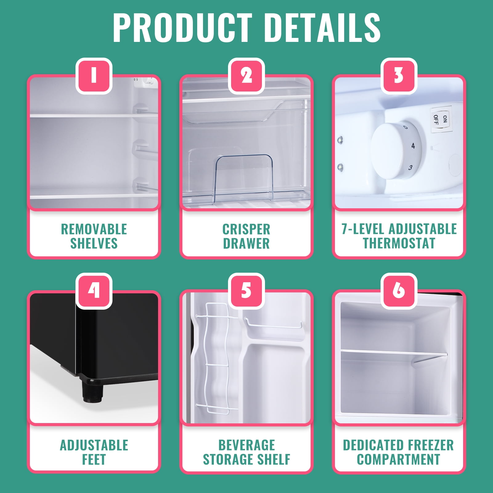 vanimimiページ Amazon.com: WANAI Compact Refrigerator 4.5 Cu.Ft, 2 Door