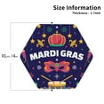 thumbnail image 2 of Sigee Happy Mardi Gras for Water-Resistant, Heat-Resistant, Non-Slip Leather Coasters Set, Ideal for Coffee Table, Office, Bar, Home Decor-Hexagon, 2 of 6