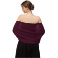 thumbnail image 4 of ORUYROP Châle Foulard Enveloppements Doux Chiffon Dentelle Pashmina pour Robes de Soirée pour occasions Formelles, 4 of 6
