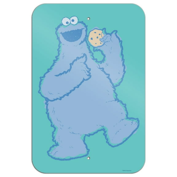 Sesame Street Cookie Monster Distressed Home Business Office Sign