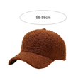 thumbnail image 2 of Gorra De Béisbol De Lana De Cordero Sintético Para Hombres Y Mujeres - Gorros Deportivos De Lana De Peluche Cálido Invierno Viajes Al Aire Libre, 2 of 5