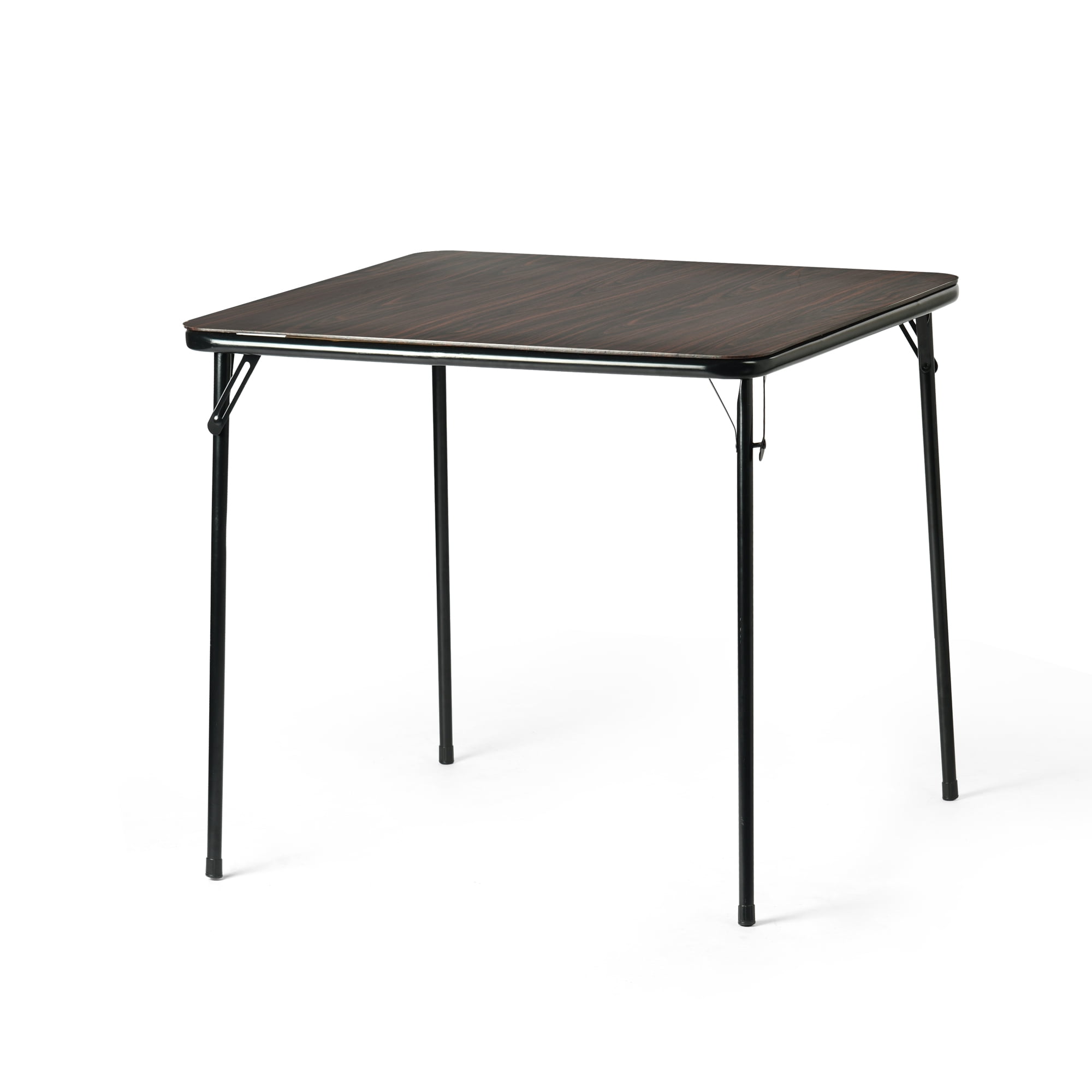 Homy Casa Portable Picnic Table, 34" Square Camping Table for Indoor/Outdoor Use, Walnut