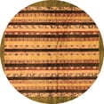 thumbnail image 1 of Ahgly Company Indoor Round Abstract Orange Modern Area Rugs, 6' Round, 1 of 4