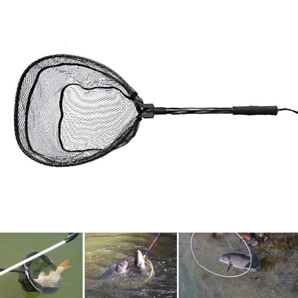 Yihuala Fishing Landing Net Telescopic Folding Fish Landing Net Telescoping Fishing Net for Saltwater and Freshwaters