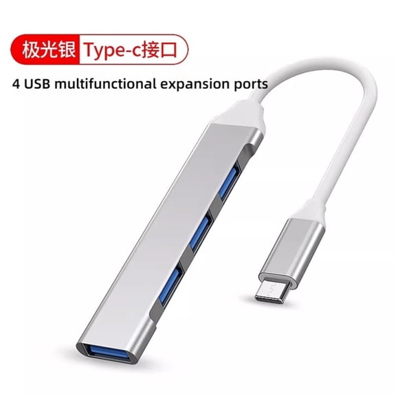 4-in-1 USB C Hub Adapter for MacBook, Type-C To USB Converter Compatible with MacBook Air/Pro