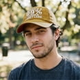 thumbnail image 6 of HonestMatter Embroidered I Don’t Care Cap, Funny Sarcastic Dad Hat for Men Women, Adjustable Baseball Cap with 99% Chance Statement, Cotton, Gold, 6 of 7
