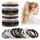 thumbnail image 1 of Hair Ties For Women Thick Hair, 36 Pcs High Elastics Braided Hair Bands, Soft No Damage Ponytail Holder Hair Accessories With Bead(black/brown/white/b, 1 of 5