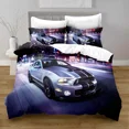thumbnail image 1 of Cars Vehicles Bedding 3 Piece Boys Bedroom Decor Quilt Cover Pillowcase Cars Racing Print Bed Linen Set King Queen for Adults, 1 of 7