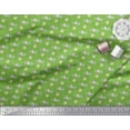 thumbnail image 3 of Soimoi Green Cotton Voile Fabric Leaves,Floral & Bird Stripe Printed Craft Fabric by the Yard 42 Inch Wide, 3 of 3