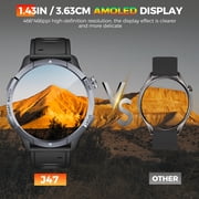 EIGIIS J47 Smart Watch for Men(Answer/Make Calls) 1.43’’ AMOLED Rugged Smart Watch for iOS Android IP68 Waterproof Smartwatch with 100+ Sports Modes