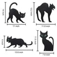 thumbnail image 7 of Joyin SET/4 Black Cat Silhouette Yard Decor Stake/Hang Black Metal w/Marble Eyes, 7 of 7