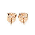 thumbnail image 3 of AFFY Solitaire Stud Earrings for Women 7MM Round Cut Lab Created Moissanite Half Bezel Set Stud Earring in 14K Rose Gold Plated 925 Sterling Silver Jewelry Gift for Her, 3 of 5