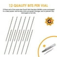 thumbnail image 2 of Gyros High SpeedSteel Wire Gauge Mini Twist Drill Bits | Includes 12 Micro HS Steel Bits Size #78 with Clear Storage Vial | Use with Pin Vise, Screwdrivers, and Rotary Tools (45-21278), 2 of 3