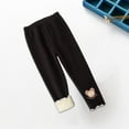 thumbnail image 4 of Zwiiyzr Toddler Girls Winter Leggings Fleece Lined Tights Footless Elastic Cotton Full Length Pants for 2-8 Years Old Black, 4 of 9