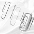 thumbnail image 4 of Recoppa Apple Watch Case with Screen Protector for Apple Watch 44mm Series 6/5/4/SE, Bling Crystal Diamond Rhinestone Ultra-Thin Bumper Full Cover Protective Case for Women Girls iWatch Silver, 4 of 9