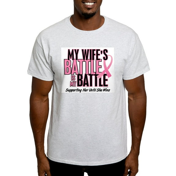 CafePress - My Battle Too 1 (Wife BC) Light T Shirt - Men's Classic Graphic T-Shirt