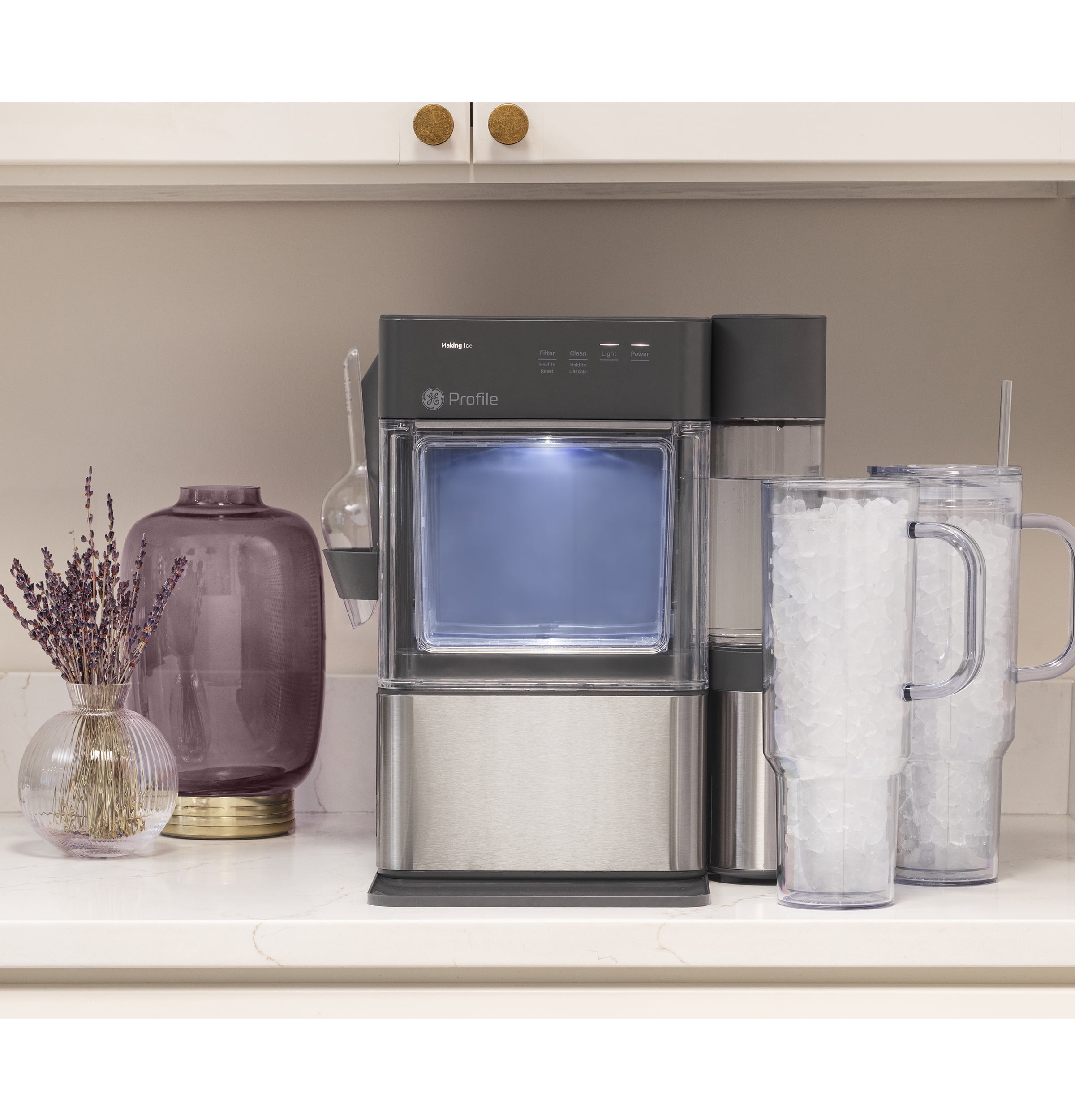 GE Profile Opal Mini Pro Nugget Ice Maker With 0.5 Gallon Side Tank WiFi Stainless Steel