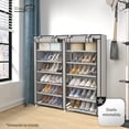 thumbnail image 4 of Closet Zapatera Minimalista Armario Organizador Multifuncional Armable STAY ELIT Almacenamiento para Zapatos 36 pares (Gris, 6 niveles), 4 of 5