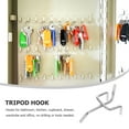 thumbnail image 2 of Miangastore 50Pcs Iron Shelf Hook Silver Triangular Hole for Bathroom Use, 2 of 9