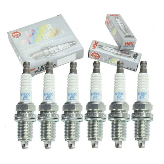 6 pc NGK Laser Platinum Spark Plugs compatible with Toyota Sienna 3.0L V6 1998-2000