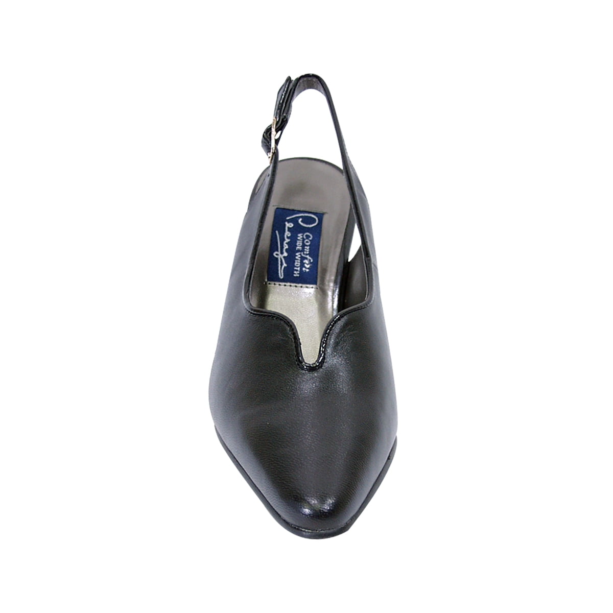 PEERAGE Hope Women's Wide Width Pointed Toe Dress Pump BLACK 10