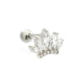 thumbnail image 2 of Ear Cartilage Jewelry with Cute Crown and Cubic Zirconia Stones Design 16g, 2 of 8