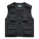 thumbnail image 1 of V Cuello Tanque, Chaqueta de Trabajo sin Mangas Sólida con Cremallera Y Bolsillos Múltiples, Abrigo de Lana de Moda para Hombres, 1 of 3