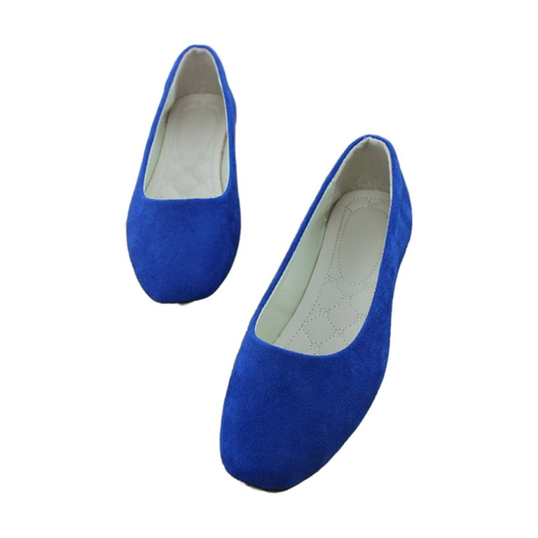 Womens royal blue flats sale