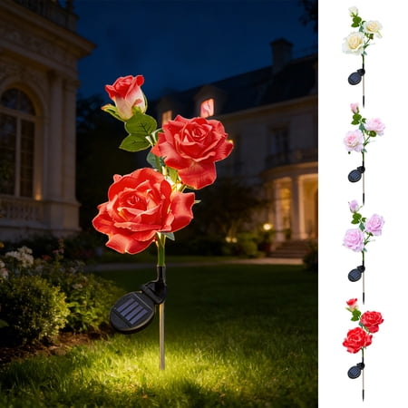 Bowayaoa Solar Garden Flowers Lights Outdoor Waterproof Sunflower Solar Lights for Yard Decorations Garden Decor for Yard Patio Lawn Gift for Mom Women Mother s Day