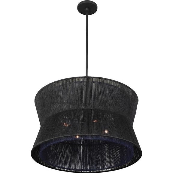 Madura 22 Matte Black Pendant Light by Kalco