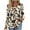 Grey, variant on Women's 2025 Fall Pleated V-Neck Blouse Maple Leaf Season Versatility Ice Rink To Office Transition Button Down Shirt Loose Fit Casual Top Long Sleeve Breathable Poly-Cotton Black XL