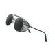 thumbnail image 4 of Gafas de sol Steampunk redondas retro ligeras con protección UV4 y bloqueo de rayos UV circulares de metal Lente gris Marco gris, 4 of 7