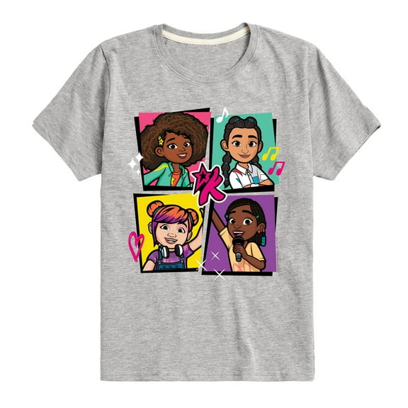 Karma's World - Karma And Friends Grid - Toddler And Youth Short Sleeve Graphic T-Shirt