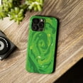 thumbnail image 3 of iPhone Slim Case - Rick Morty Cartoon Inspired Portal Design Green Network - iPhone 15 Pro Max, 3 of 6