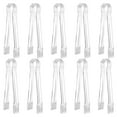thumbnail image 2 of Yzans Disposable Plastic Tongs 6.3in,10-Pack Transparent Kitchen Utensils,Non-Slip BBQ Party Buffet Food Serving, 2 of 6