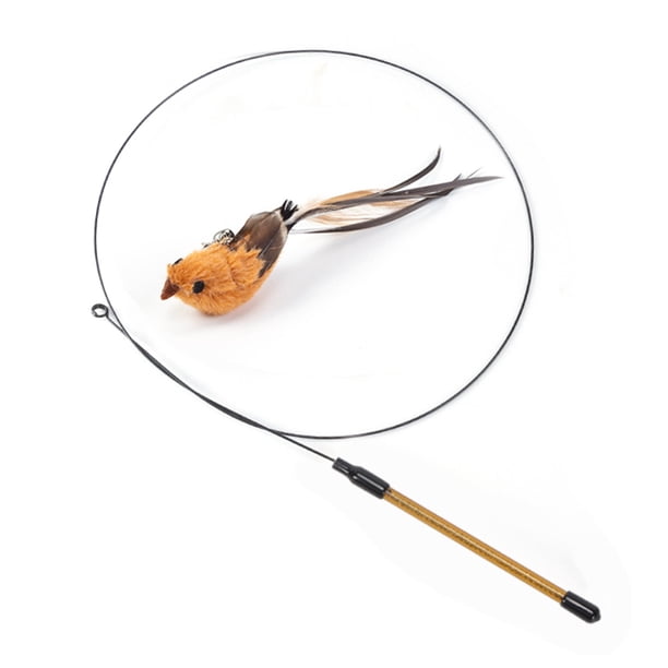 Simulación Interactiva De Pájaro, Divertido Gato De Juguete Con Campana, Pluma Artificial, Pájaro, Palo Para Gato, Juguete Para Gato, Suministros De Juguete Advancent PT002611-04