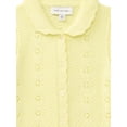 thumbnail image 3 of Free Assembly Kids and Toddler Cotton Pointelle Cardigan Sweater with Short Sleeves, Sizes 12M-3T and XS-XL, 3 of 4