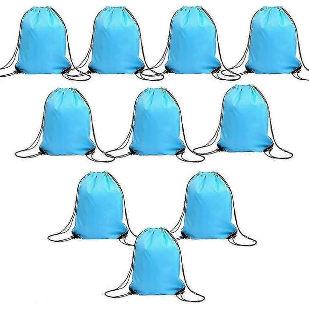 Drawstring Bags Bulk For Kids, Large Nylon Gym String Gift Backpack For Tie-dye,10 Pack