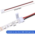 thumbnail image 2 of 24 piezas de conector de tira de luz LED de 2 pines de 8 mm para tira de LED de un solo color sin soldadura SMD 3528 2835 flexible de 8 mm, 2 of 5