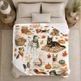 thumbnail image 5 of Fall Dogs Plaid Scarves Watercolor Autumn, Festive Pet Portrait Pattern, Warm Flannel Blanket for Living Room and Bedroom, Dog Lovers Thanksgiving Gift, Pet Lover Home Decor, 5 of 9