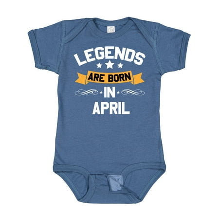 

Inktastic Legends Are Born in April Gift Baby Boy or Baby Girl Bodysuit