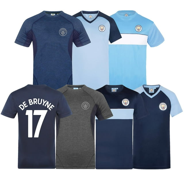 Manchester City Mens T-Shirt Poly Training Kit OFFICIAL Football Gift