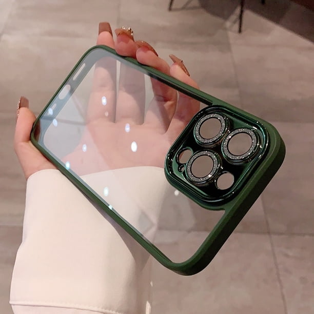 Funda De Silicona Con Purpurina De Lujo Para iPhone 14 11 12 13 pro Max 14 Plus Bling Transparente Diamantes De Imitación A Prueba De Golpes Proteger La Lente De La Cámara Para IP 14 13 12 11 14plus C Gao Jiahui unisex