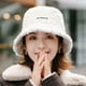 thumbnail image 5 of Gorro cloche cálido para mujer, gorro de pescador liso para invierno, 5 of 5