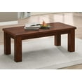 thumbnail image 2 of Rubber Wood Cocktail Table With Distressed Top, Natural Brown Finish, 2 of 2