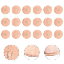HONMEET  Oak Tapered Wood Plugs for Screw Holes 50 Pcs Furniture Repair 1.6×1.6×0.1in