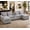 Gray, variant on Villeston 126.77" U-Shaped Cloud Sofa With Chaise Lounge, Chenille Sofa With Wireless Charging, Bluetooth Speaker, Two Cup Holders, Storage Drawer, Suitable For Living Room,Wine Red
