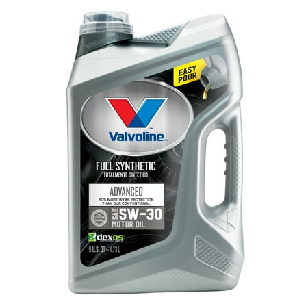 (3 Pack) Valvolineâ¢ Advanced Full Synthetic SAE 5W-30 Motor Oil - Easy Pour 5