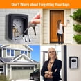 thumbnail image 2 of HLONK Key Lock Box Wall Mounted  Fayleeko 4 Digit Combination Lockbox for Outside  House Keys - 5 Keys Capacity  Key Safe Security Storage Lock Box for Indoor  Outdoor  Garage  Garden  St, 2 of 7