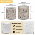 thumbnail image 6 of Pastoral Flowers Pressure Cooker Cover Wildflowers Retro Plants Linen Texture Dust Cover for Kitchen Appliances with Top Handle & Storage Pockets, Fits 8 Quart Instant Pot, Air Fryer, Crock Pot, 6 of 9